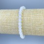 Bracelet en pierre de lune, perles facettées de 6 mm, longueur 18 cm ±, élastique