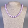 Collier en améthyste facettée, bille de 10 mm ±, longueur 50 cm ± avec fermoir