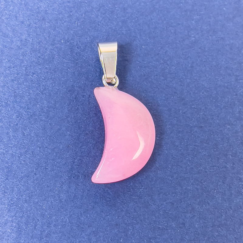 Pendentif «Lune» en tourmaline (pierres teintées) 11×18×5×28 mm+