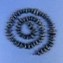 Perles d'agate en éclats 10×3 mm +/- avec rocailles sur fil, longueur 40 cm+