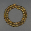 Perles d'ambre sphères lisses 6 mm sur fil