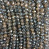 Perles sur fil en cristal tchèque gris, rondelle facettée, diamètre 8×6,5 mm, longueur 38–40 cm + -