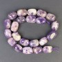 Perles d'améthyste facettées 18x13 mm sur fil, longueur 39 cm+