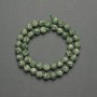 Perles d'agate mousse facettées, boules de 8 mm, sur fil, longueur 38 cm+