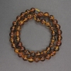 Perles d'ambre lisses, diamètre 8 mm ±, longueur 40 cm ±