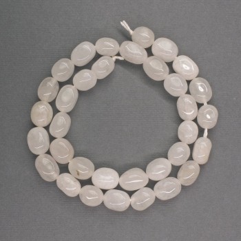 Perles de quartz blanc facettées, diamètre 8×11 mm, longueur environ 35 cm ±