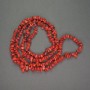 Perles naturelles de corail rouge - éclats, diamètre 7 mm, longueur 80 cm