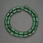Perles de malachite cylindriques, diamètre 6×10 mm ±, longueur ±40 cm