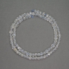 Perles de topaze naturelle, petites facettes cubiques, diamètre 4 mm, longueur 39 cm ±