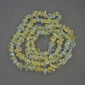 Perles assorties en cristal teinté sur fil, éclats de diamètre 6–10×2–4 mm, longueur 80 cm+