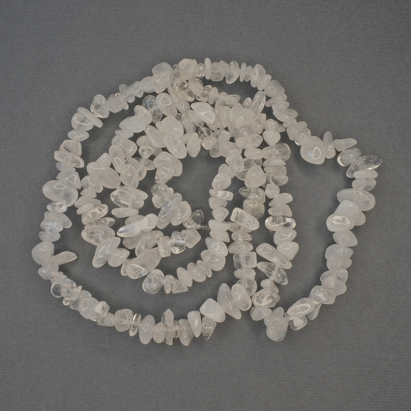 Perles de cristal de roche éclats 5-14×3-6 mm sur fil, longueur 76 cm+