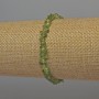 Bracelet en chrysoprase grains, diamètre 5×3 mm, longueur 18 cm, élastique