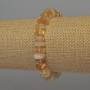 Bracelet en citrine galets, diamètre 10×5 mm ±, longueur 18 cm ±, élastique