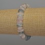 Bracelet Morganite éclats, diamètre 10-13×2-4 mm ±, longueur 18 cm ±, élastique