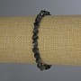 Bracelet en obsidienne solaire facettée, losanges 6×5 mm, longueur 18 cm ± élastique
