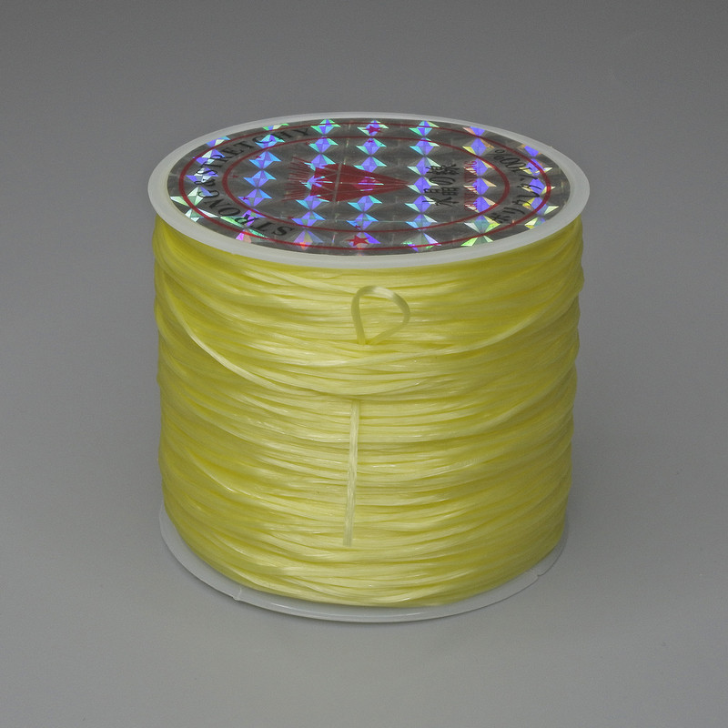 Élastique de bricolage sur bobine couleur jaune, longueur 30 m +