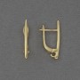 Crochets pour boucles d'oreilles en métal doré 22×2 mm - paire