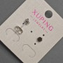 Clous d'oreilles Xuping avec cristal noir plaqué rhodium