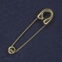 Broche-épingle 17 × 72 mm ± métal doré