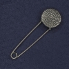 Broche-épingle «Monnaie» 23 × 76 mm ± métal argenté