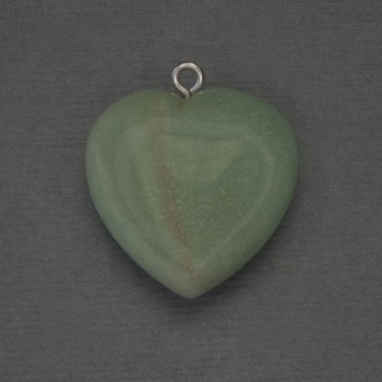 Pendentif Cœur en néphrite 25×25×27 mm+