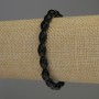 Bracelet en agate grain, diamètre 10×6 mm, longueur 18 cm, élastique