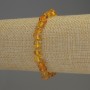 Bracelet en ambre galets 7×5 mm ±, rocailles 2 mm ±, longueur 18 cm ±, élastique