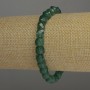 Bracelet en chrysoprase facettée, cubes de 7x7 mm, longueur 18 cm, élastique