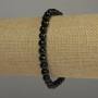 Bracelet en agate facettée, bille facettée, diamètre 6 mm ±, longueur 18 cm, élastique