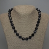Collier en pierre naturelle d’aventurine « Nuit de Kaïra » à facettes, diamètre 12×10 mm +-, longueur 50 cm +