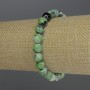 Bracelet en agate facettée, billes de 8 mm, longueur 18 cm, élastique