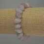 Bracelet en améthyste galetée, diamètre 11×9 mm, longueur 18 cm, élastique