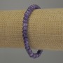 Bracelet en améthyste rondelle, diamètre 7×4 mm ±, longueur 18 cm, élastique
