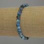 Bracelet en agate facettée, billes de 6 mm, longueur 18 cm, élastique