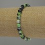 Bracelet en agate facettée, perles rondes 6 mm, longueur 18 cm, élastique