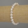 Bracelet de perles d'eau douce, diamètre 9 × 8 mm, longueur 18 cm (élastique)
