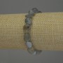 Bracelet en labradorite facettée, diamètre 10-12×9 mm ±, longueur 18 cm, élastique