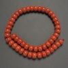 Perles rondelles lisses en corail synthétique, diamètre 12×8 mm, longueur environ 40 cm sur fil