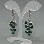 Boucles d'oreilles grappes Œil-de-chat perle 6 mm ±, longueur 57 mm ±