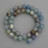 Perles de calcite bleue, bille lisse de 10 mm sur fil, longueur environ 39 cm+