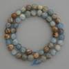 Perles de calcite bleue, boules lisses de 8 mm sur fil, longueur environ 39 cm