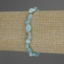 Bracelet en larimar facetté, diamètre 8×6 mm ±, longueur 18 cm ±, élastique
