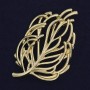 Broche Feuille en métal doré 57×42 mm+