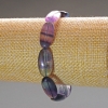Bracelet fluorite naturelle, forme ovale, diamètre 10x20 mm ±, longueur 18 cm (stretch)