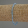 Bracelet en topaze naturelle, cube faceté, diamètre 4×4 mm ±, longueur 18 cm ±, élastique