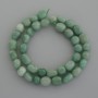 Perles de néphrite roulées, diamètre 10–12×10 mm, longueur 39 cm ±