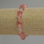 Bracelet en calcédoine, éclats, diamètre 5-10×2-4 mm ±, longueur 18 cm ±, élastique