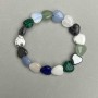 Bracelet assorti cœur, diamètre 12 mm ±, longueur 18 mm ±, élastique