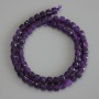 Perles de sugilite facettées en cube, diamètre 6x6 mm, longueur sur fil d'environ 37 cm