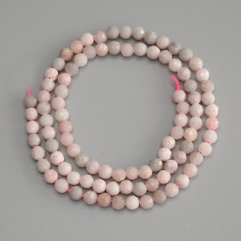 Perles d'opale rose facettées – rondelles de 4 mm ± sur fil, longueur d'environ 38 cm+